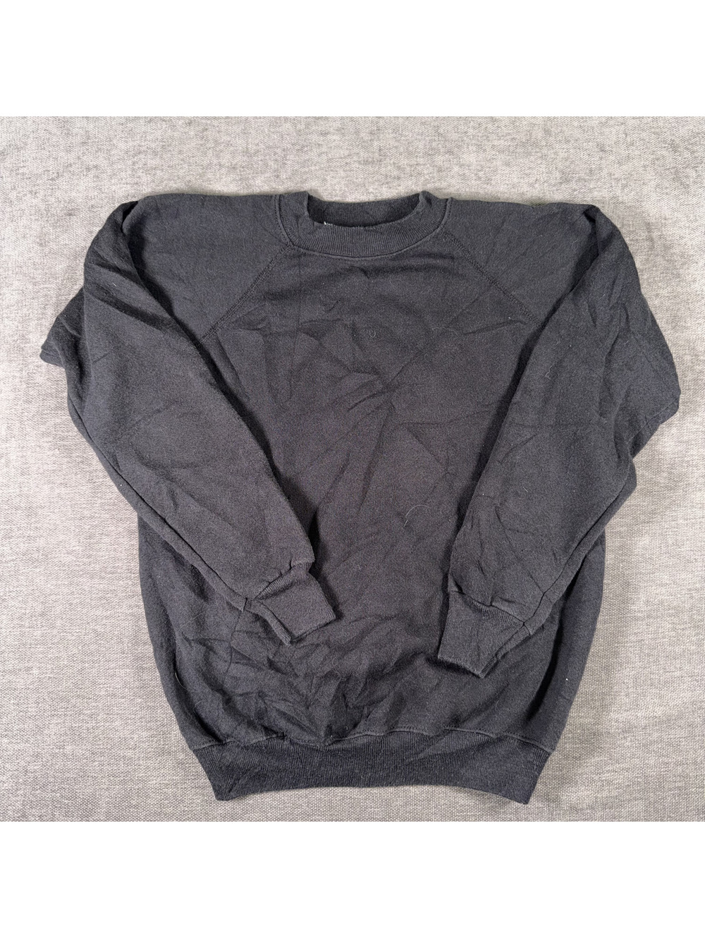 Hanes Sport Medium Black Crewneck Sweatshirt 50% Cotton 50% Acrylic
